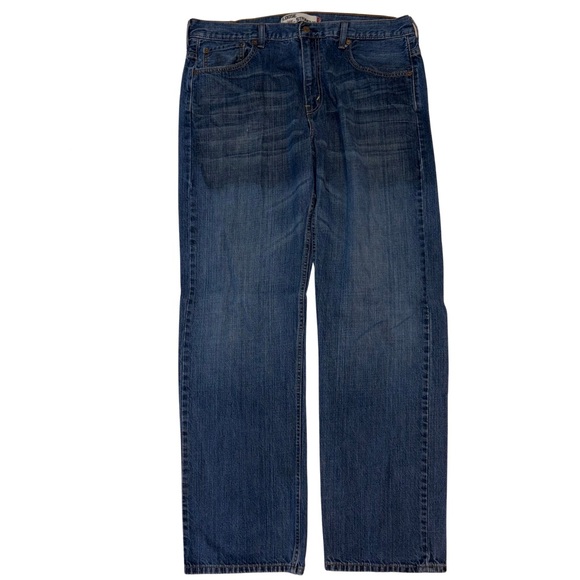 Levi’s 569 Loose Straight Jeans 36x34 Blue Distressed Denim Y2K Baggy #2 - Picture 1 of 9